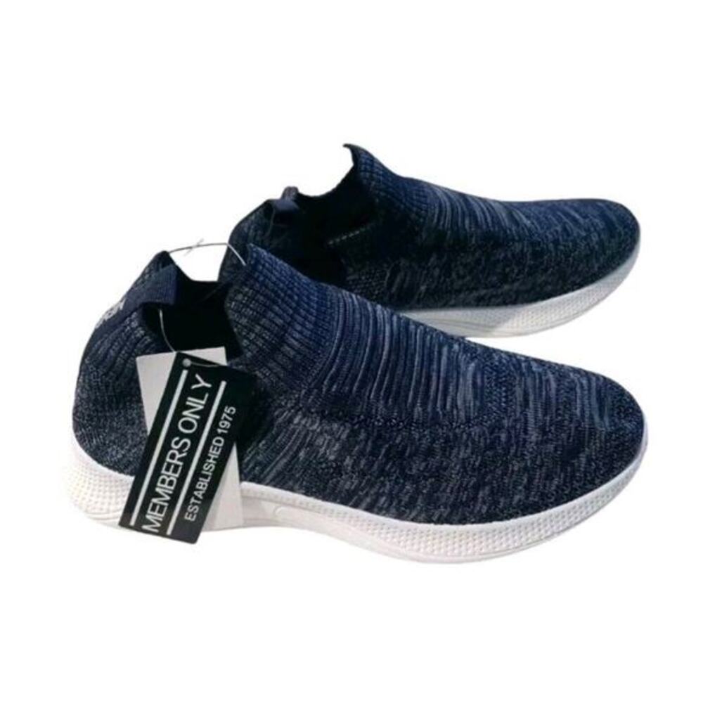 Members Only Light Weight Breathable Sneakers Navy Men's 10M‎ Knit Slip-On NWT